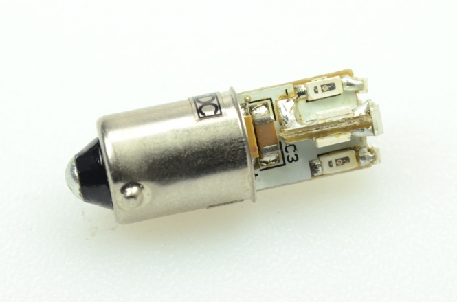 BA9S LED-Bajonettsockellampe 50 Lm. 12V DC Grün 0,6W  DC-kompatibel 