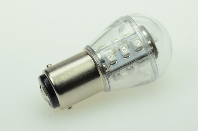 BA15D LED-Miniglobe 18 Lm. 12V AC/DC Blau 0,9W Signallampe DC-kompatibel 