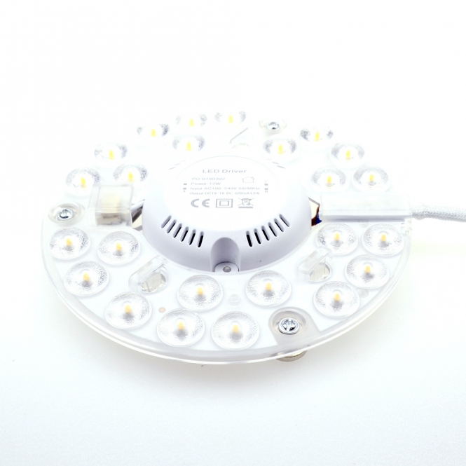 LED-Einbaumodul 1200 Lumen 230V AC/DC neutralweiss 12W Magnethalterung DC-kompatibel 
